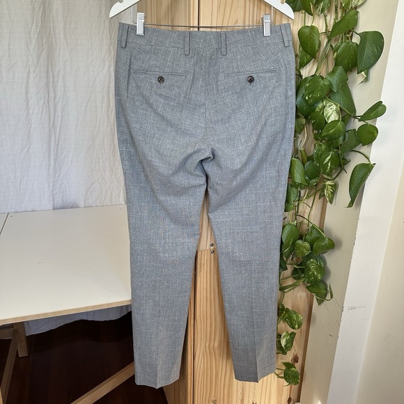 Bonobos Tollegno 1900 3D Wool Cotton Linen Textured Pants 31(32)X 32 Tailored - Picture 4 of 16